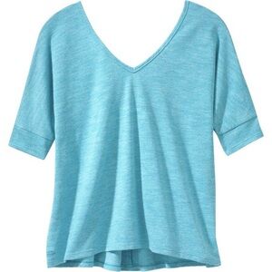 Outdoor Research Athena High-Low Shirt - size medium oasis blue